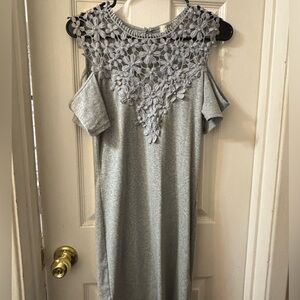 Grey cold shoulder dress s/m